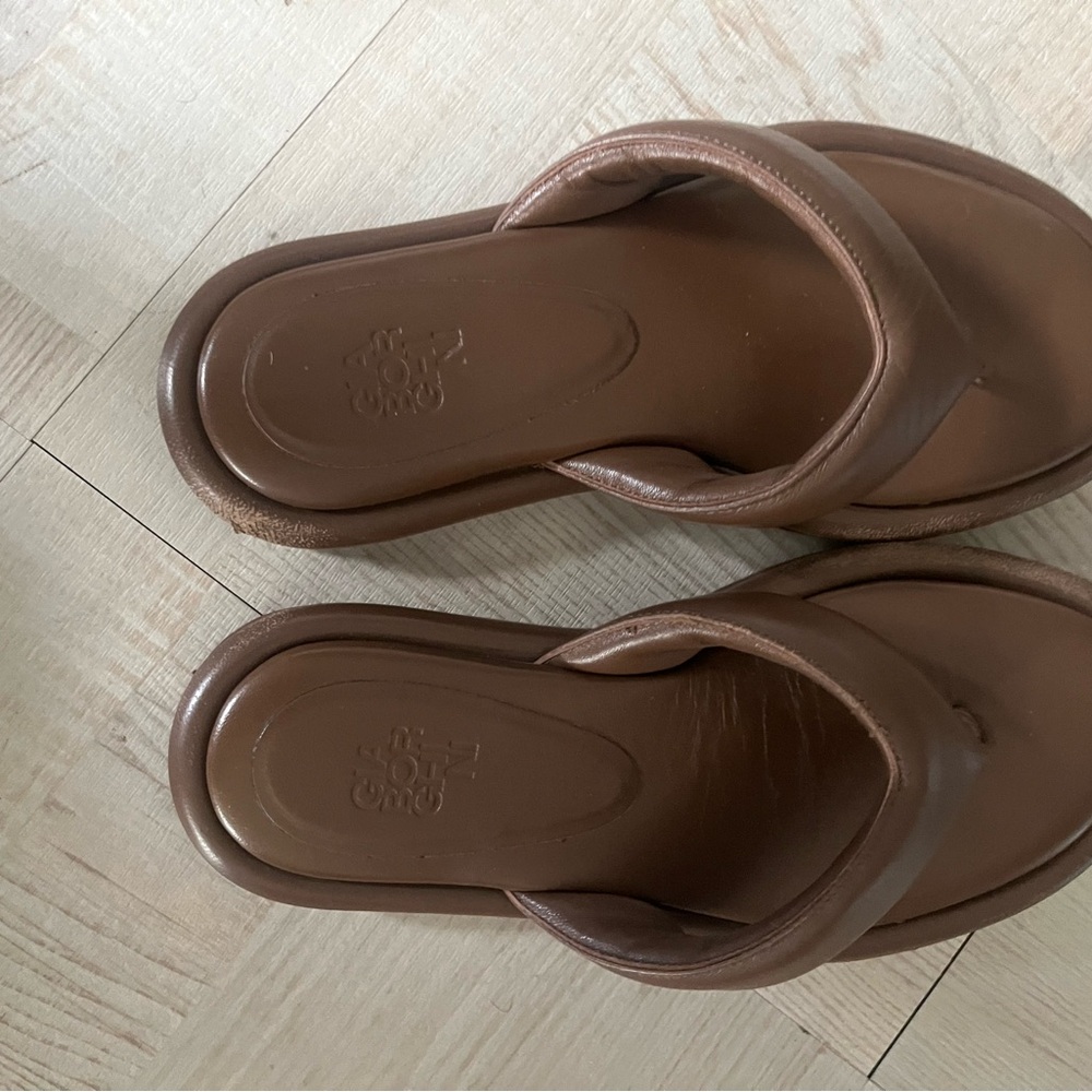 Gia Borghini Brown Leather Mules
